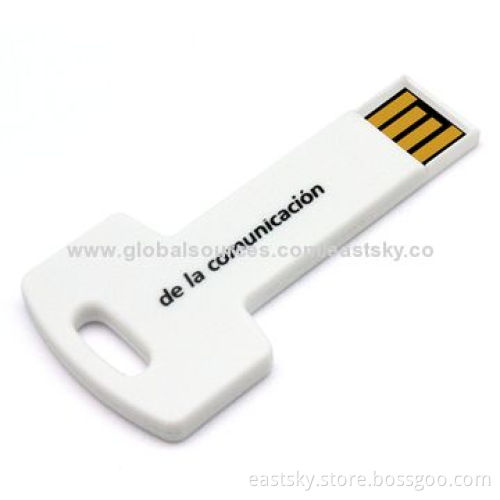 Promotional Key-shaped USB, free for 1 to 2 color silkscreen printing and laser engravingNew